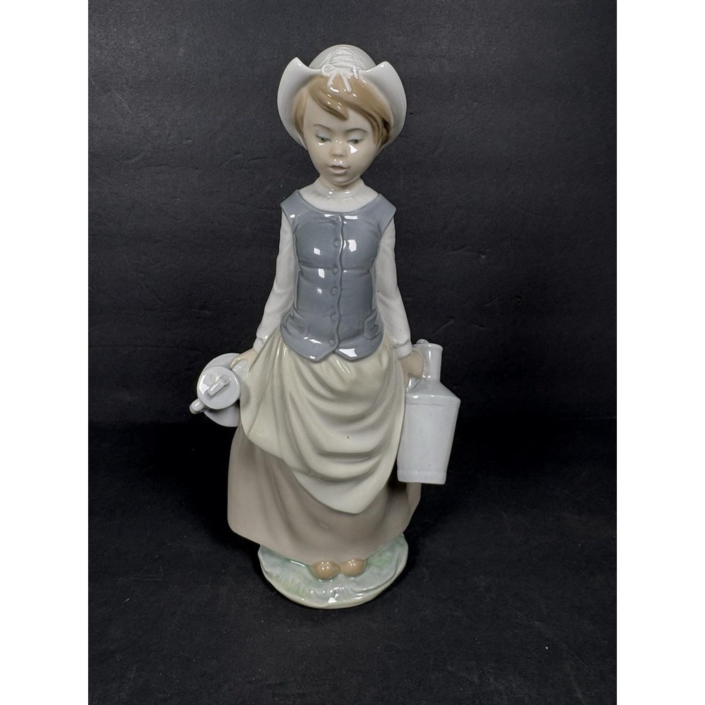 Lladro 4939 Milk Maid Girl With Jugs Porcelain Figurine Retired Spain 11.25"